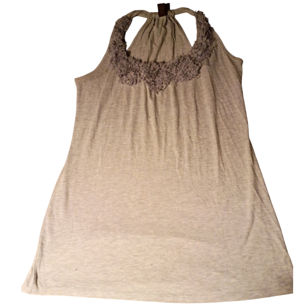 ✨Copper Key Tan Tie Front Tank Top Size M